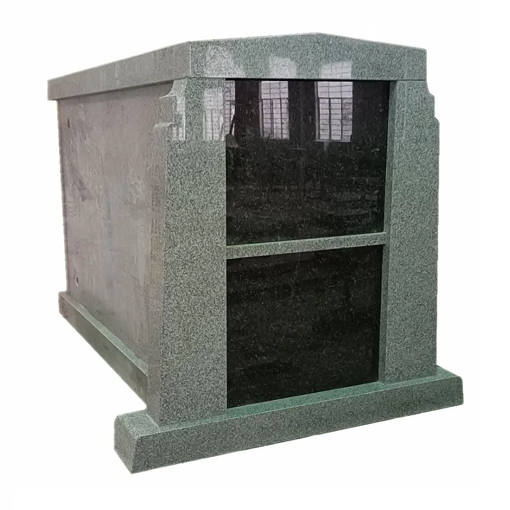 Cheap Customized Design Cemetery Cremation Granite Mausoleum Two Niche Columbarium