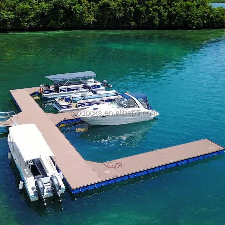 Cheap metal marina pier floating pontoon for powerboats jet ski docking