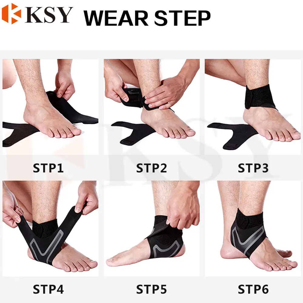Compression Foot Sleeve Sports Adjustable Ankle Stabilizer Straps Lace Up Ankle Support