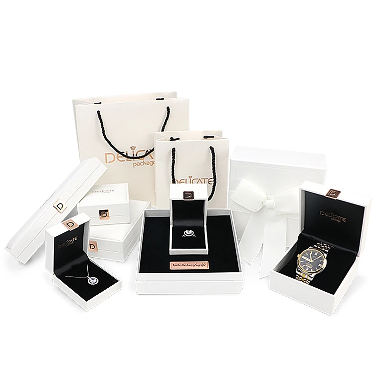 Wholesale Custom Logo Pu Leather Jewellery Box Luxury Earring Bracelet Necklace Ring Box Jewelry Packaging Box