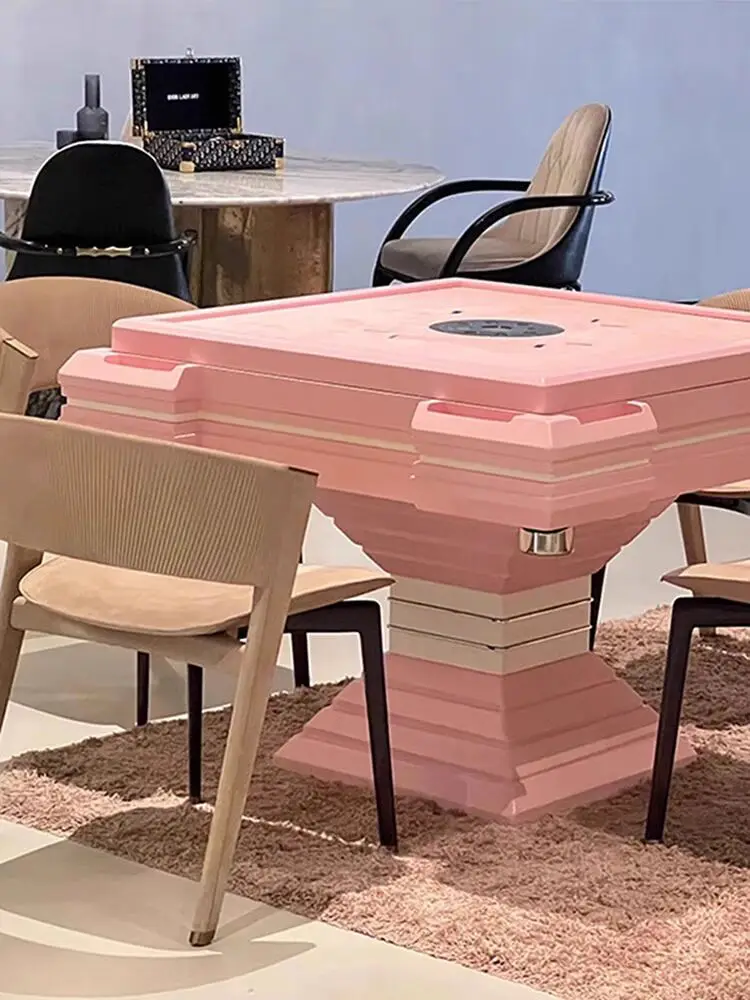 Factory custom luxury modern mahjong table, high-end clubhouse, home entertainment automatic mahjong machine