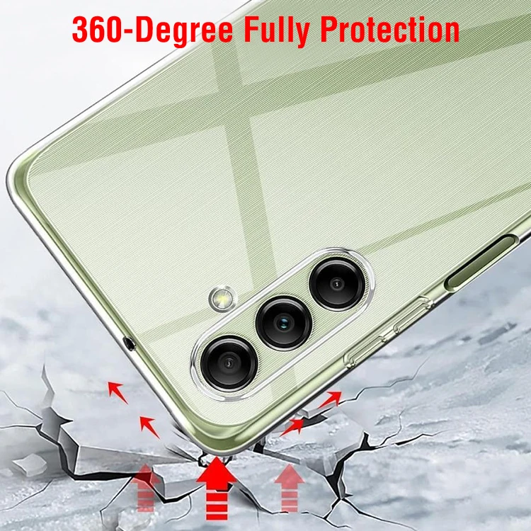 For Samsung A05 A15 A25 A35 A55 A04 A13 A14 A22 A series 2.0mm Clear soft TPU protective shell cover cell mobile phone case