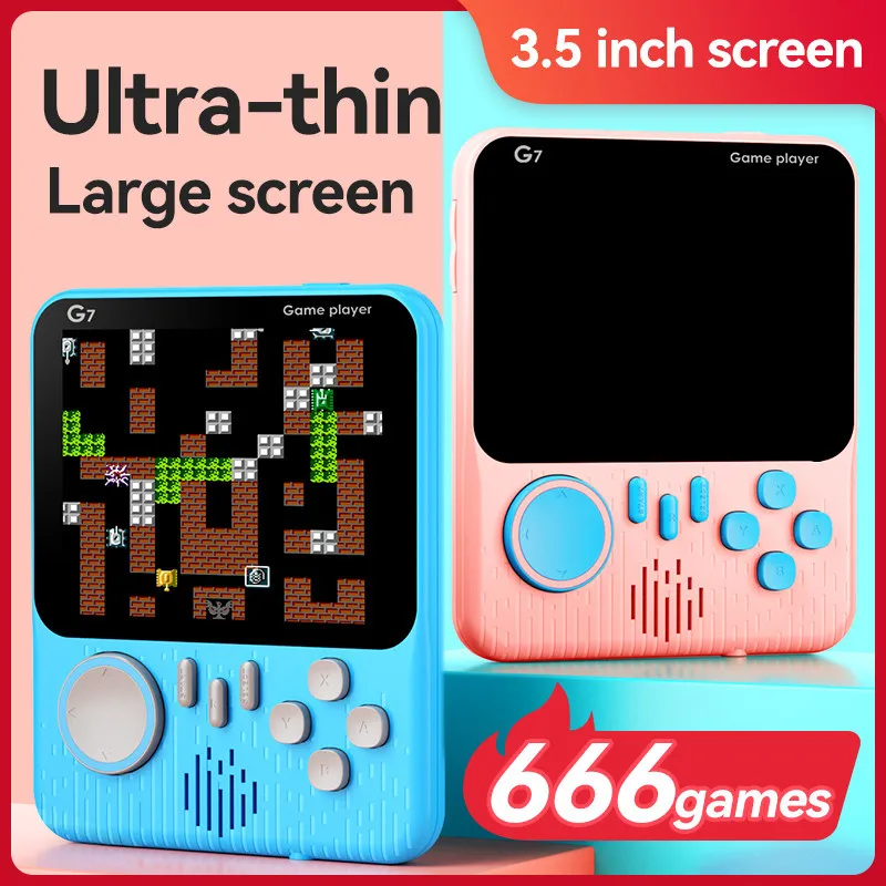 G7 Game Consoles Hand-Held Gaming Consoles 3.5 Inch 666 In 1 Retro Games Consoles