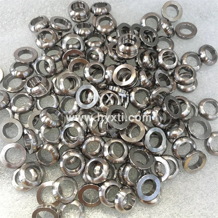 Customized CNC Rainbow  Titanium Convex And Concave Washers
