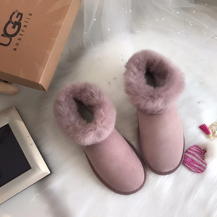 Factory Sale New Products Chunky Woman Add Wool Warm Boot Women Fashion Waterproof Snow Boots