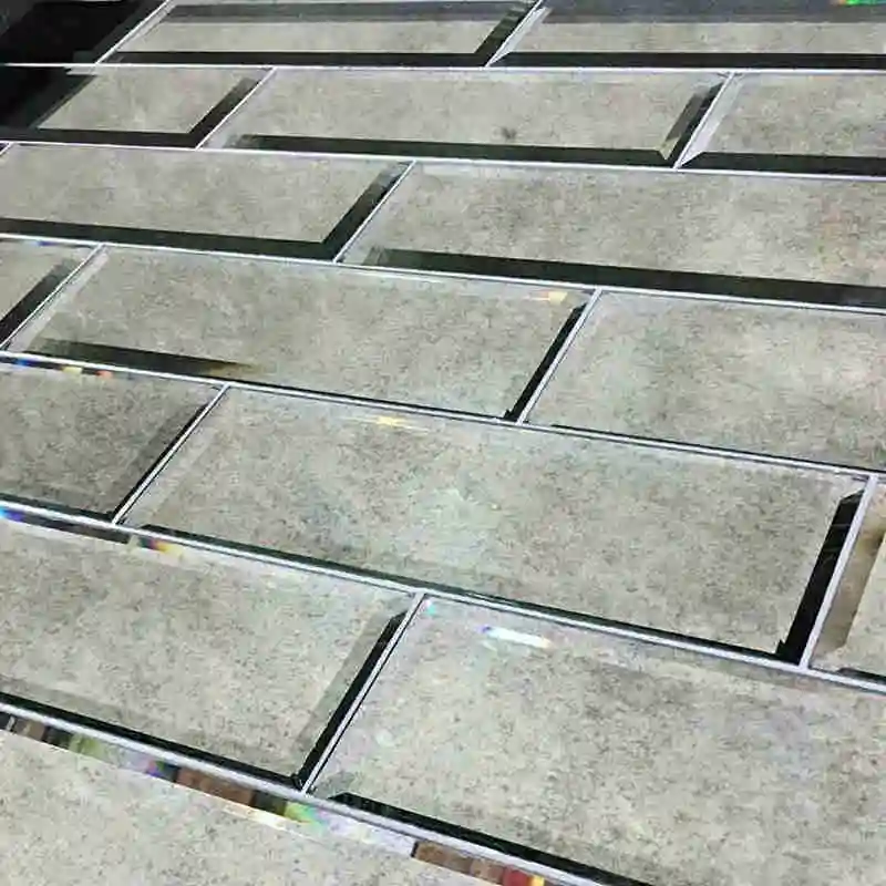 Wholesale 4mm 5mm 6mm sliver antique furniture glass mirros for decoration wall titles antique mirror glass