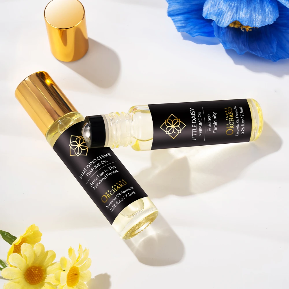 Wholesale High Long Lasting Roll On Perfume Oil Blue Wind Chime Little Daisy Rose Fragrance Perfume Oil