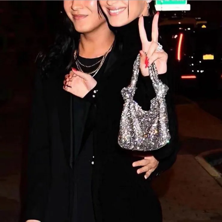 
2020 New handbags blingbling rhinestone handbag fashion diamond-studded shiny bag casual trend party handbag 