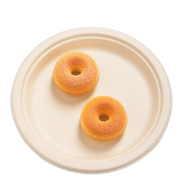 ECO Green Disposable Biodegradable Plates Sugarcane Bagasse Paper Pulp Plates