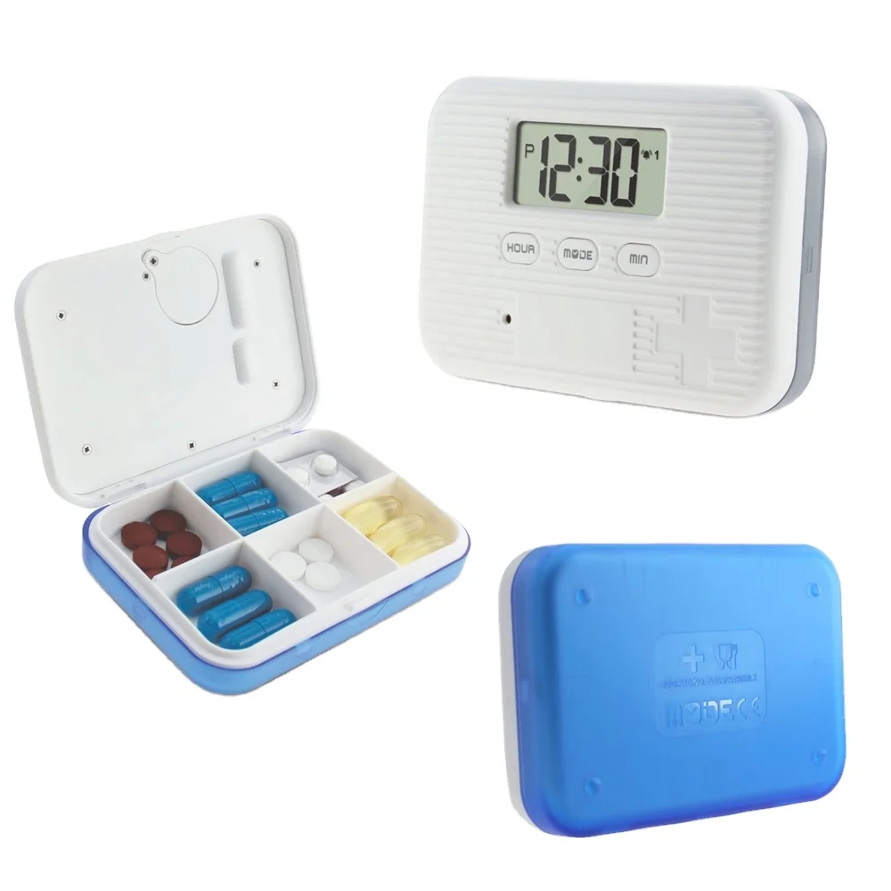 Reminder Elderly Medicine Organizer Container Mini Electronic Digital Plastic Pill Box Alarm Timer