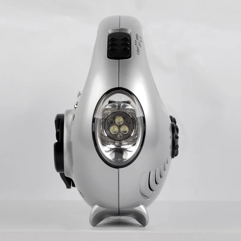 Dynamo emergency light radio with power bank with Burglar alarm