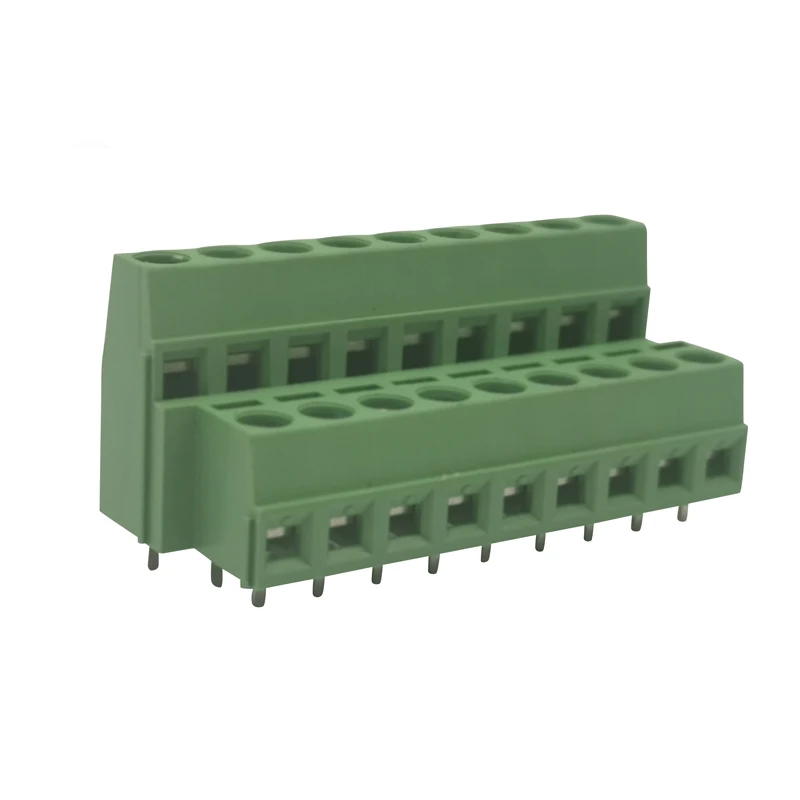 H127GD 5,08 мм шаг 9x2 полюса pcb электрическая Клеммная колодка, высокая низкая посадка, двухрядные монтажные Винтовые клеммные колодки