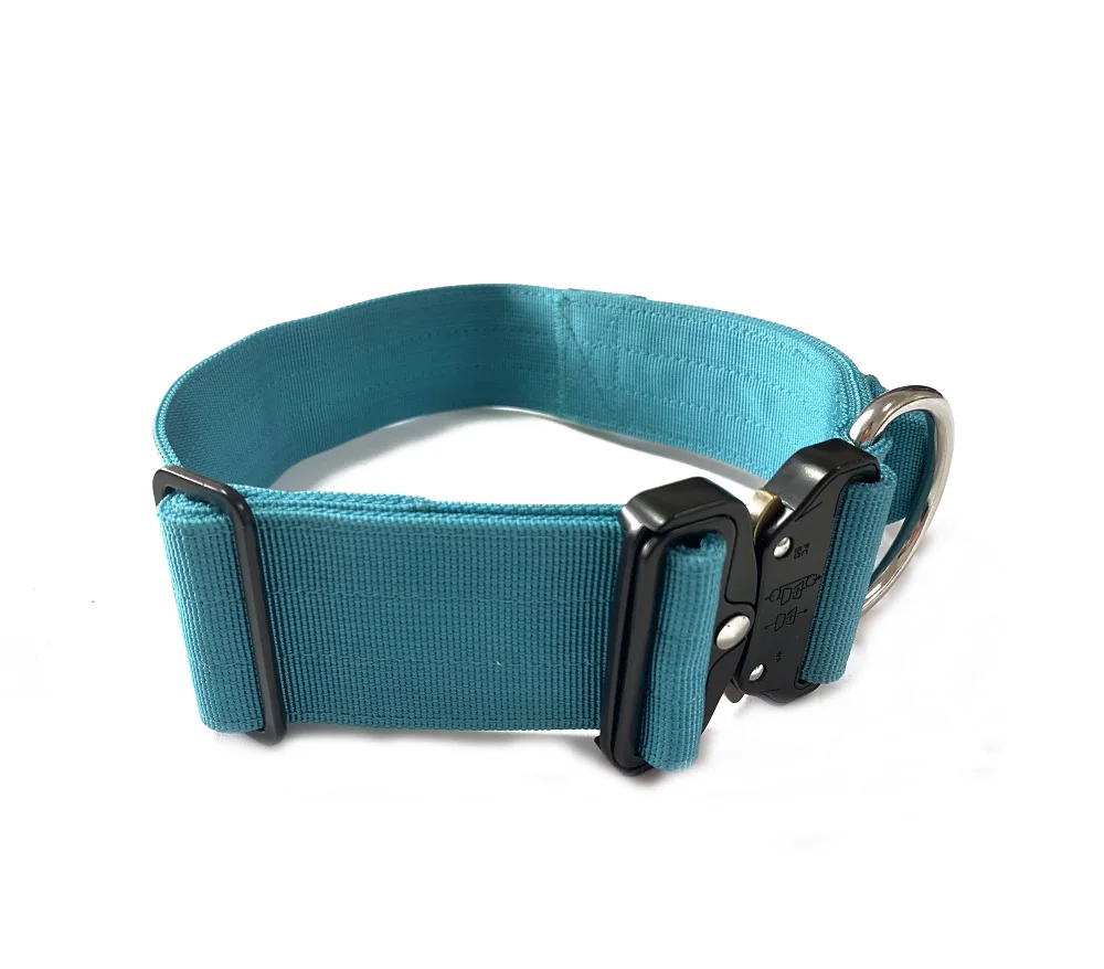 Heavy Duty Tactical  Dog Collar with Strong Stainless steel D-ring&Durable Quick Release Buckle