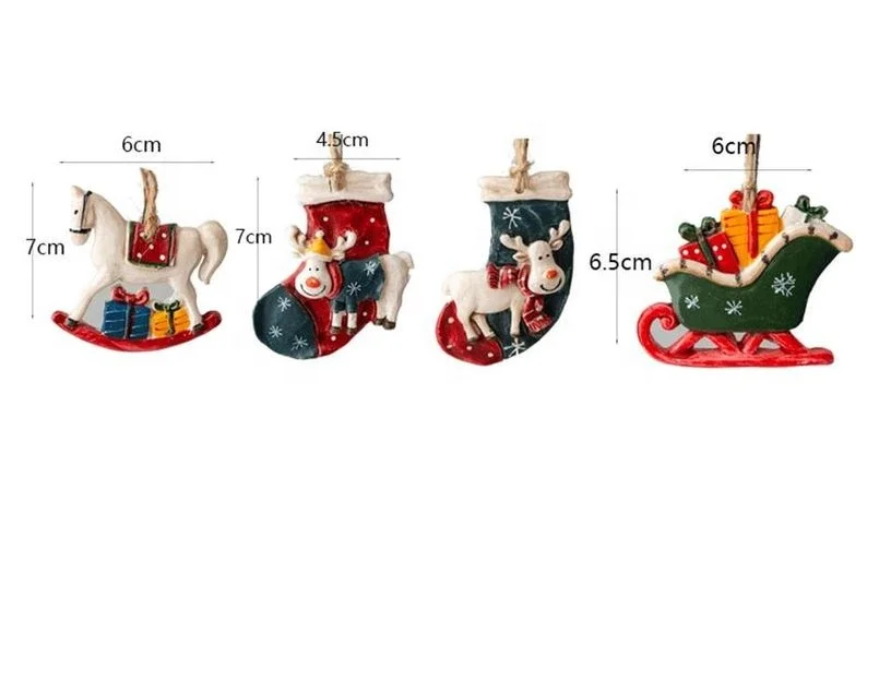 Christmas Stocking Sleigh Ornaments Horse Christmas Socks Elk Tree Decoration Pendants Gift Souvenir Metal Christmas Ornaments
