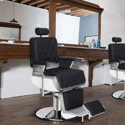 Green vintage barber chair for barber shop New salon chairs with high quality Comfortable beauty barber chair for hairdressing