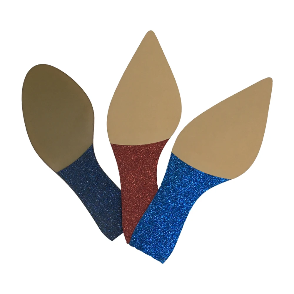 Customizable  printed pattern rubber glitters sole for women sole fashion shoes