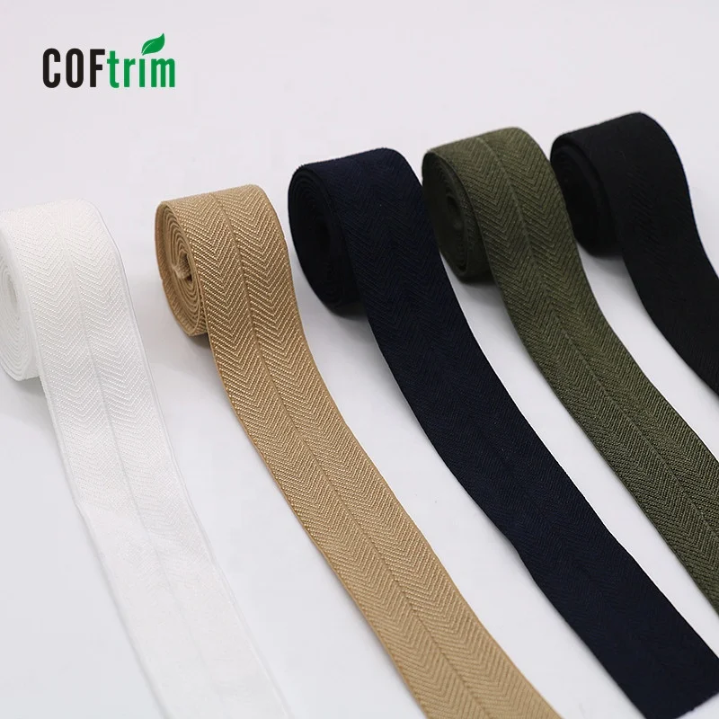 
wholesale factory price High elasticity fold over elastic tape Fold elastic 5/8 nylon twill tape bias binding tape 