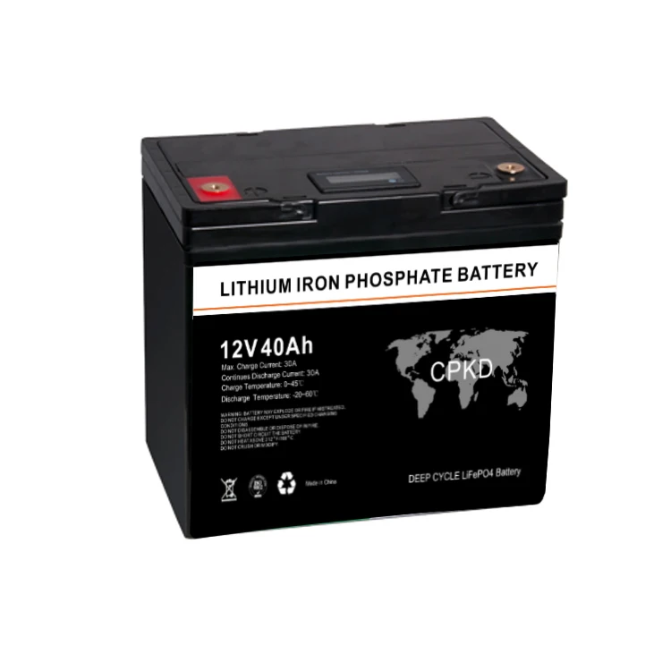 LiFePO4 Battery Lithium iron Phosphate Lithium ion Battery 12V 40Ah for RV Golf Cart Yacht Marine Backup Solar