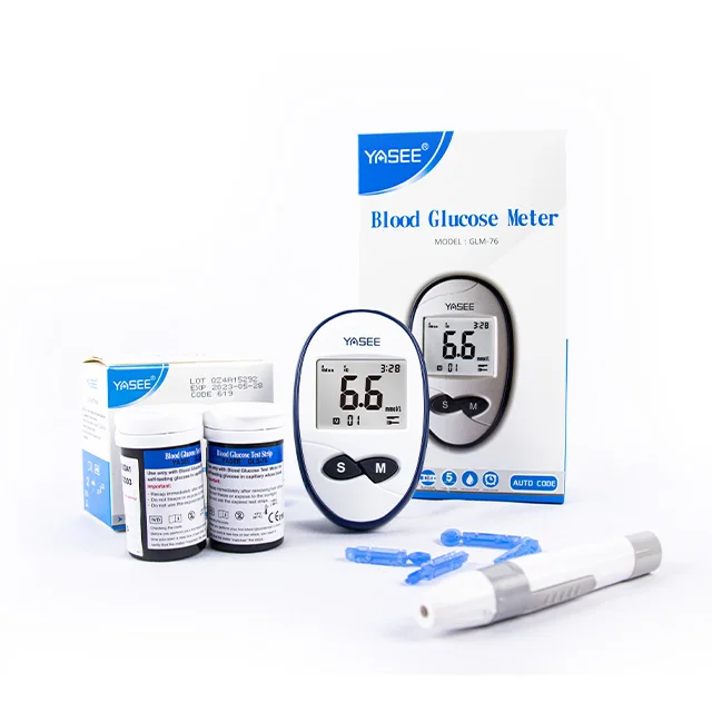 Portable Digital Glucometer with Safety Sterile Self-Test Smart Blood Glucose Meter Continuous Blood Sugar Monitor for Home Use
