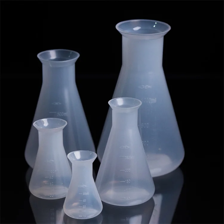 50ml 100ml 250ml 500ml 1000ml laboratory Eco-friendly erlenmeyer flask plastic Conical flask