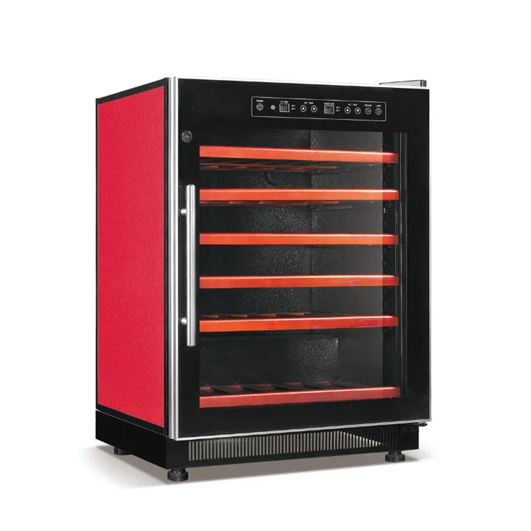 
41 Bottle Compressor fridge Wine cooler cabinet/Refrigerated wine box cooler for home/hotel with LED 