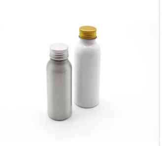 New Luxury Wholesale Empty 50ml 100ml 200ml Silver Metal Bottle 500ml Aluminum Bottles