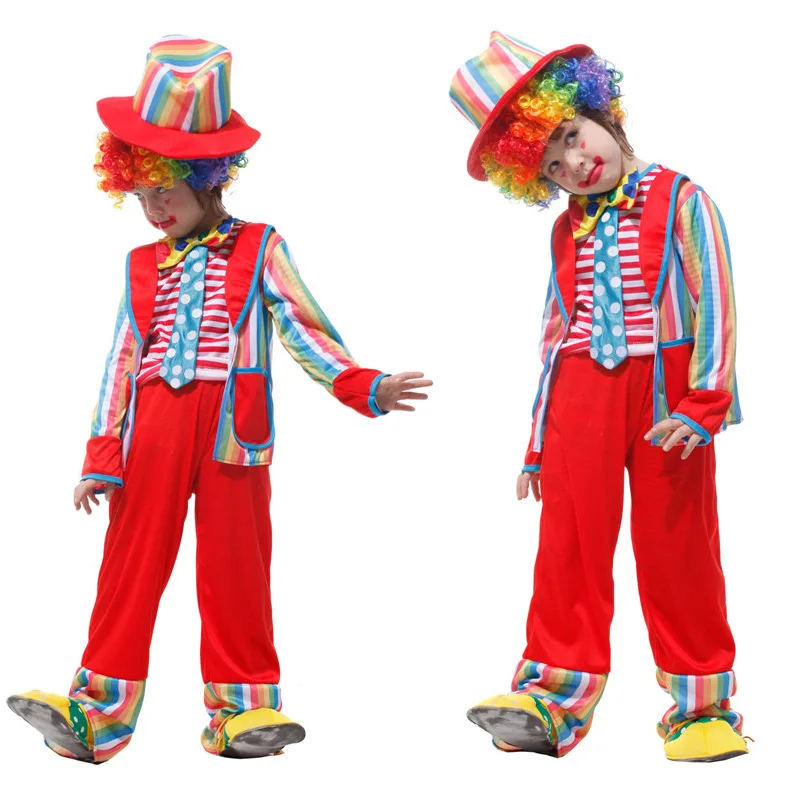Funny Clowns Clothing Halloween Party Carnival Circus Cosplay Funny Costume Joker Stage Cosplay halloween costumes of clowns
