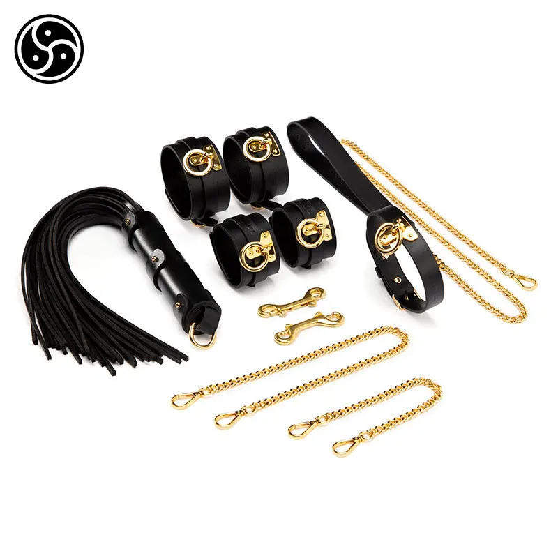 БДСМ японский бондаж Фетиш набор игрушки с ремешками из натуральной кожи сексуальные наручники роскошный флоггер для женщин бондаж секс-игрушки
