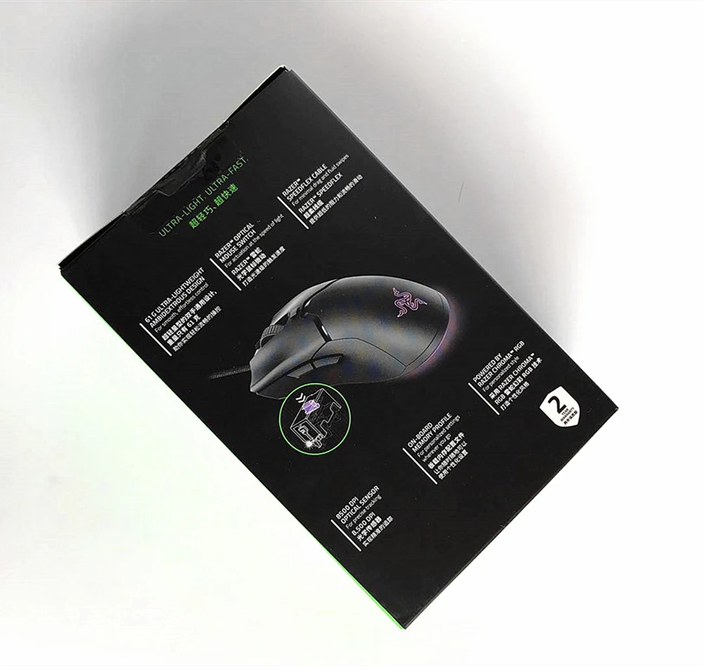  Оригинальная Проводная игровая мини-мышь Razer 8500 точек/дюйм Viper Ультралегкая конструкция оптический датчик освещения CHROMA
