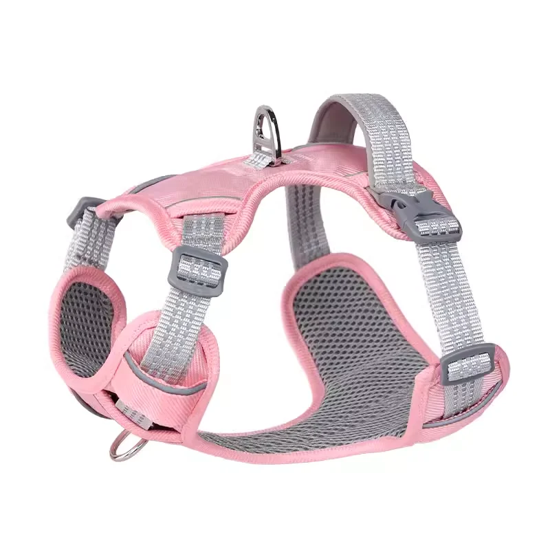 Hot Selling Customize Oxford Fabric Nylon Webbing Comfortable Mesh Padded Dog Harness For Small Medium Large Sizes Dogs Walking