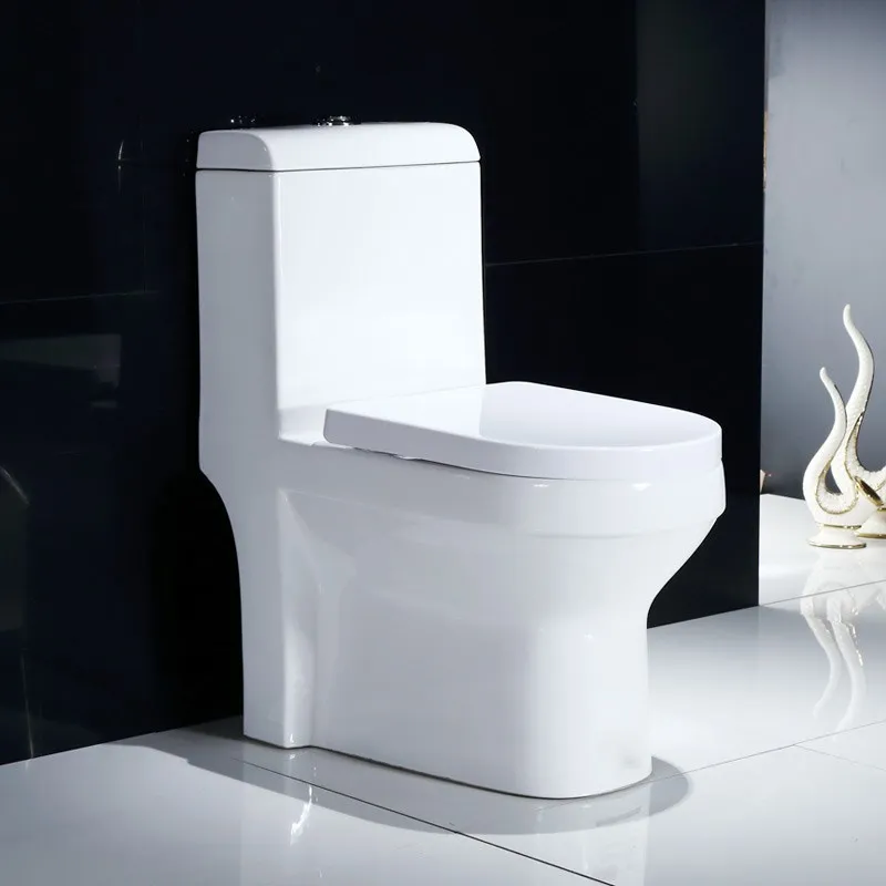 Factory direct household Zhijie glaze toilet siphon water-saving toilet ceramic large diameter color toilet