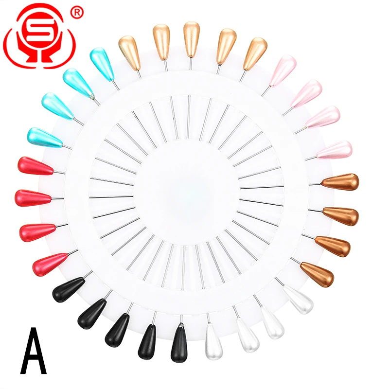 
Decorative Pearl Ball Head Hijab Pins Colorful Shiny Ball Head Pearl Push Pins for Hijab Garment decorations 