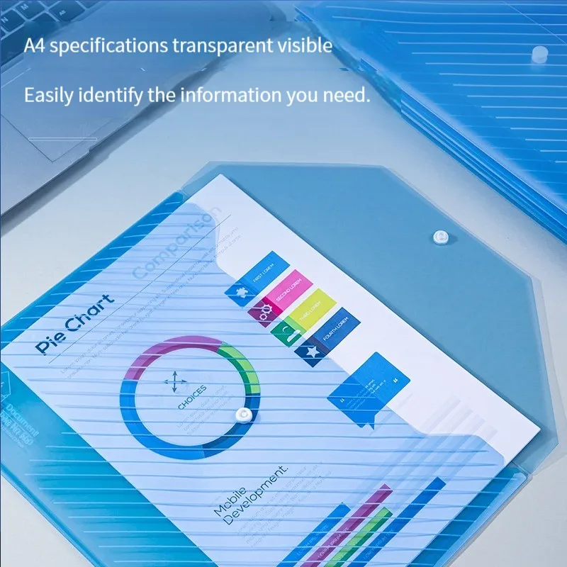 Deli 5501B Folder A4 Power Clip Office Classification Mass Merchandise Folder Exam Paper Folder Summarize and organize high quality
