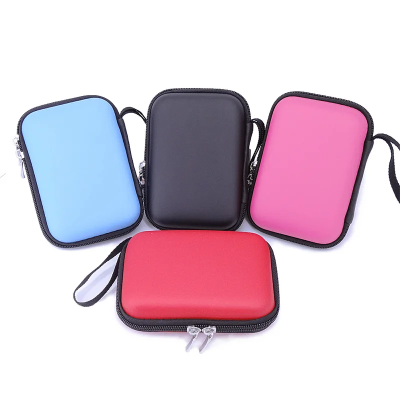 Custom logo portable shockproof zipper eva hard shell drive pouch powerbank tech electronic organizer carrying tool case