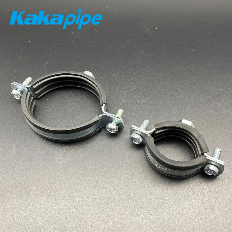 Manufacture Supplier m8 m10 epdm Rubber Pipe Clamps with Two Sides