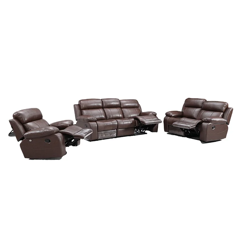 Manual Recliner Sofa Set Modern Italian Leather Recliner Sofa set
