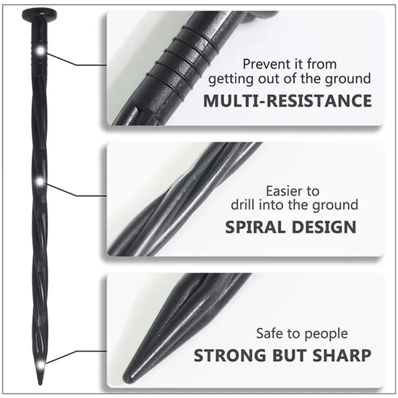 10M Landscape Edging No Dig with 30 Spikes Heavy Duty No-Dig Landscape Edging Garden Edging Coil for Garden Flower Beds Pavement