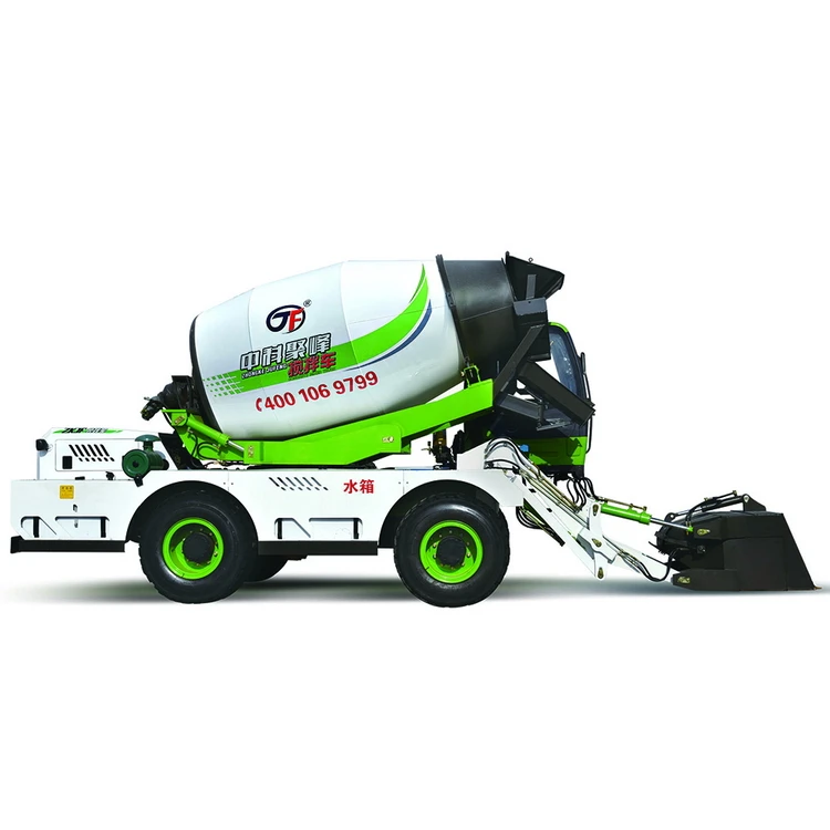 engineering truck for construction sites 4 Cbm Self Loading Concrete Mixer Truck JF Carmixer