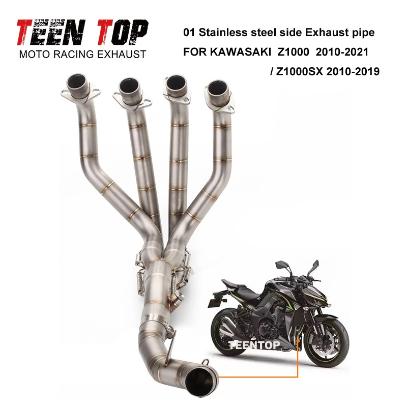 2010-2021 Motorcycle Exhaust System For Kawasaki Z1000 Z1000SX Bike Exhaust Pipe Z1000 Titanium exhaust system Z1000SX
