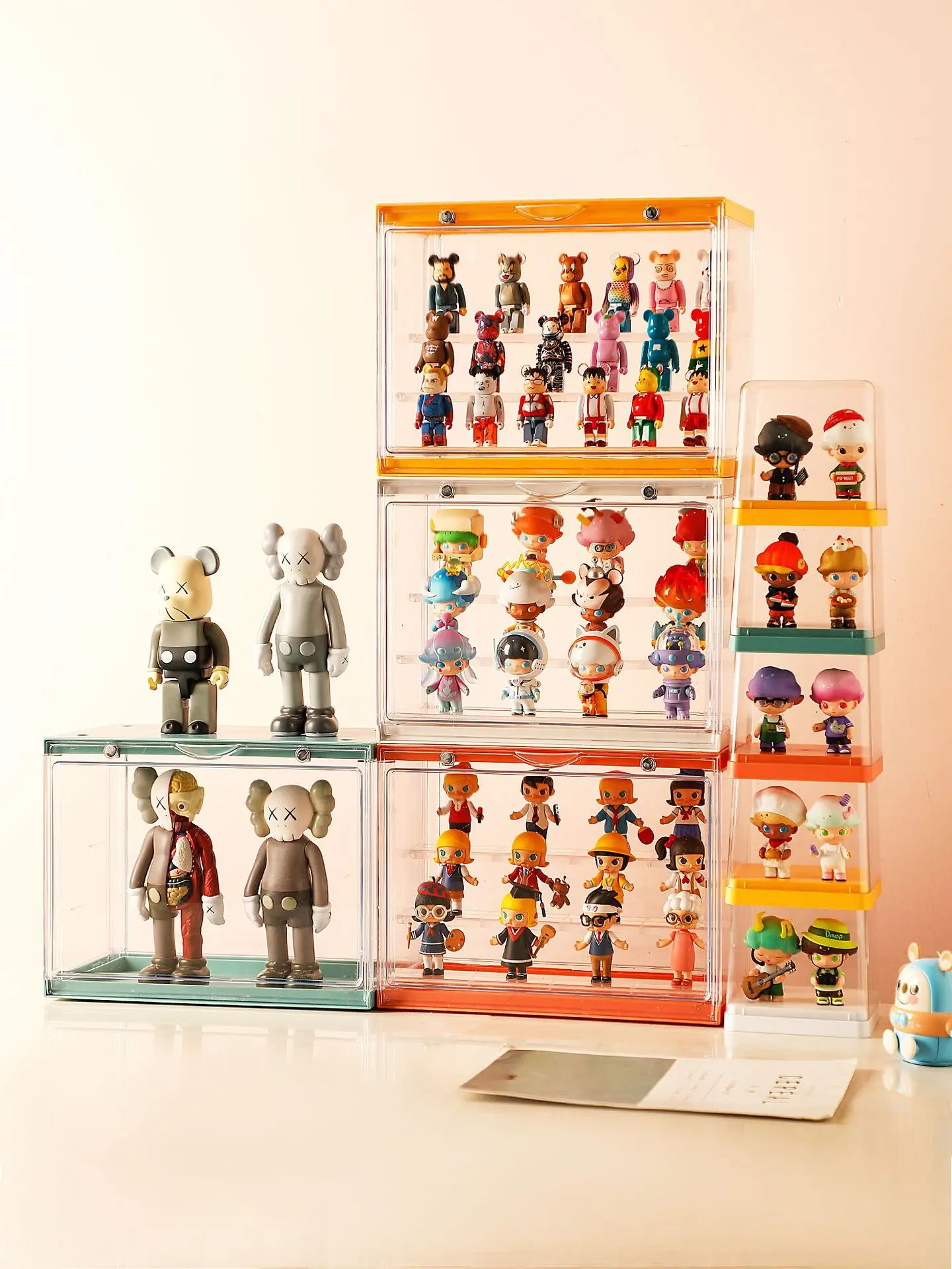 Acrylic figurine figures blind box storage doll lego display frame transparent model dustproof cabinet box for toy