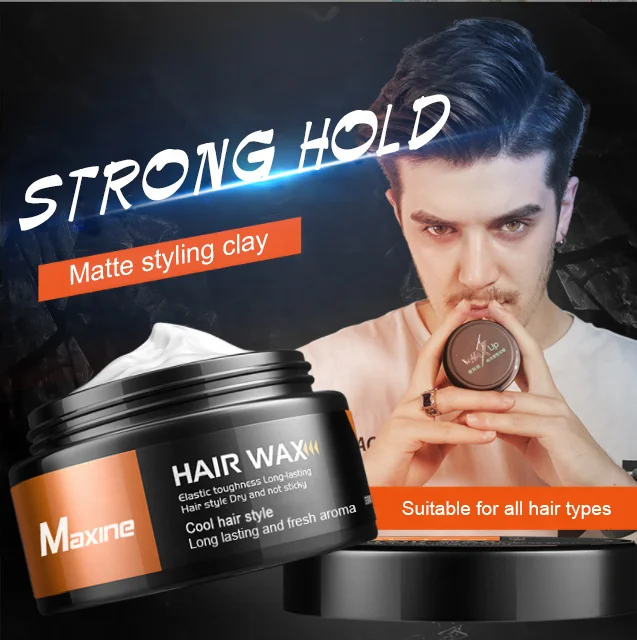 Factory Hot Sale Waterproof Natural Men Styling Wax Products Professional Hair Clay Wax Private Label