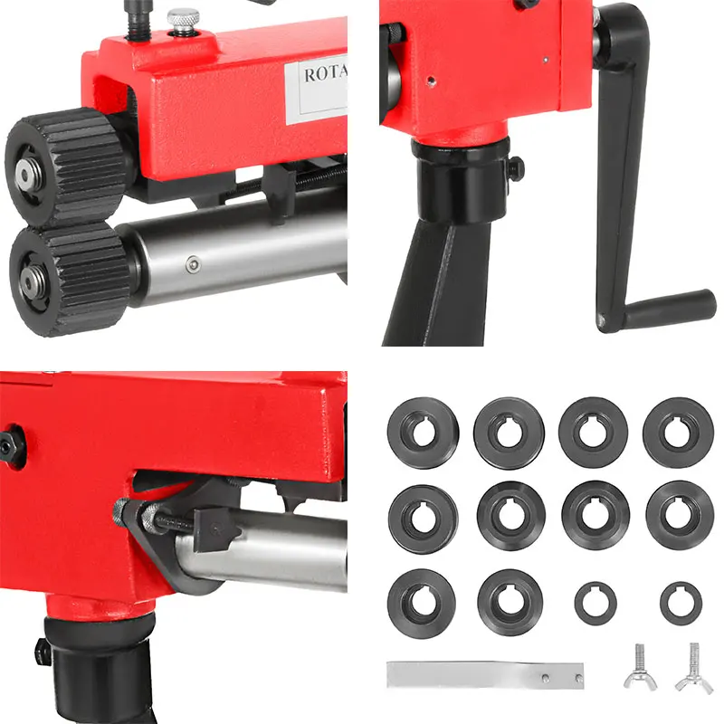 Ручная английская машина для формования колес, стальной листовой металл, формовочный станок, роторный инструмент, роликовый станок для труб, шариков с адаптером