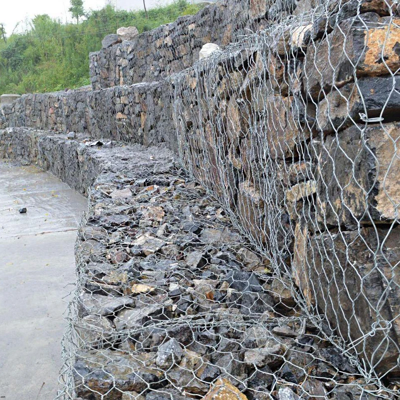 High quality easy installation gabion box retaining wall for river