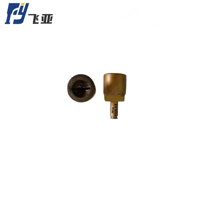 Hand-held grinder with diamond grinding cup for button bit sharpening machine