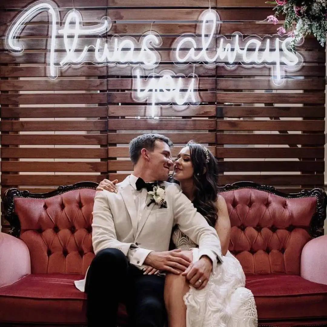 Diy Outdoor Hanging Silicon Led Little Wall Signs Neon Signage For Wedding Backdrops Background