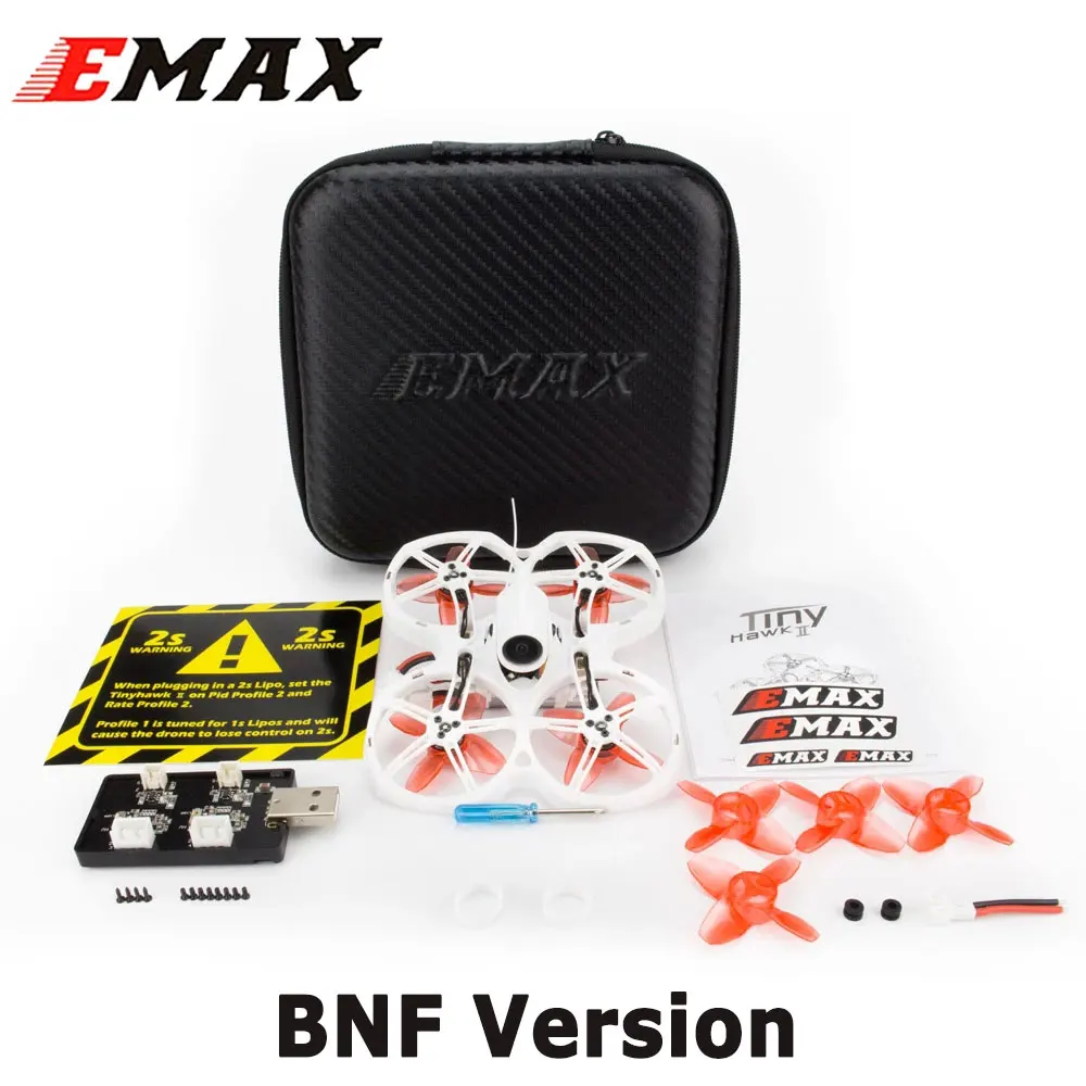 EMAX Tinyhawk II Indoor FPV Racing Drone RC Toy Quadcopter 16000KV RunCam Nano2 700TVL 37CH 25-100-200mW VTX 1S-2S BNF
