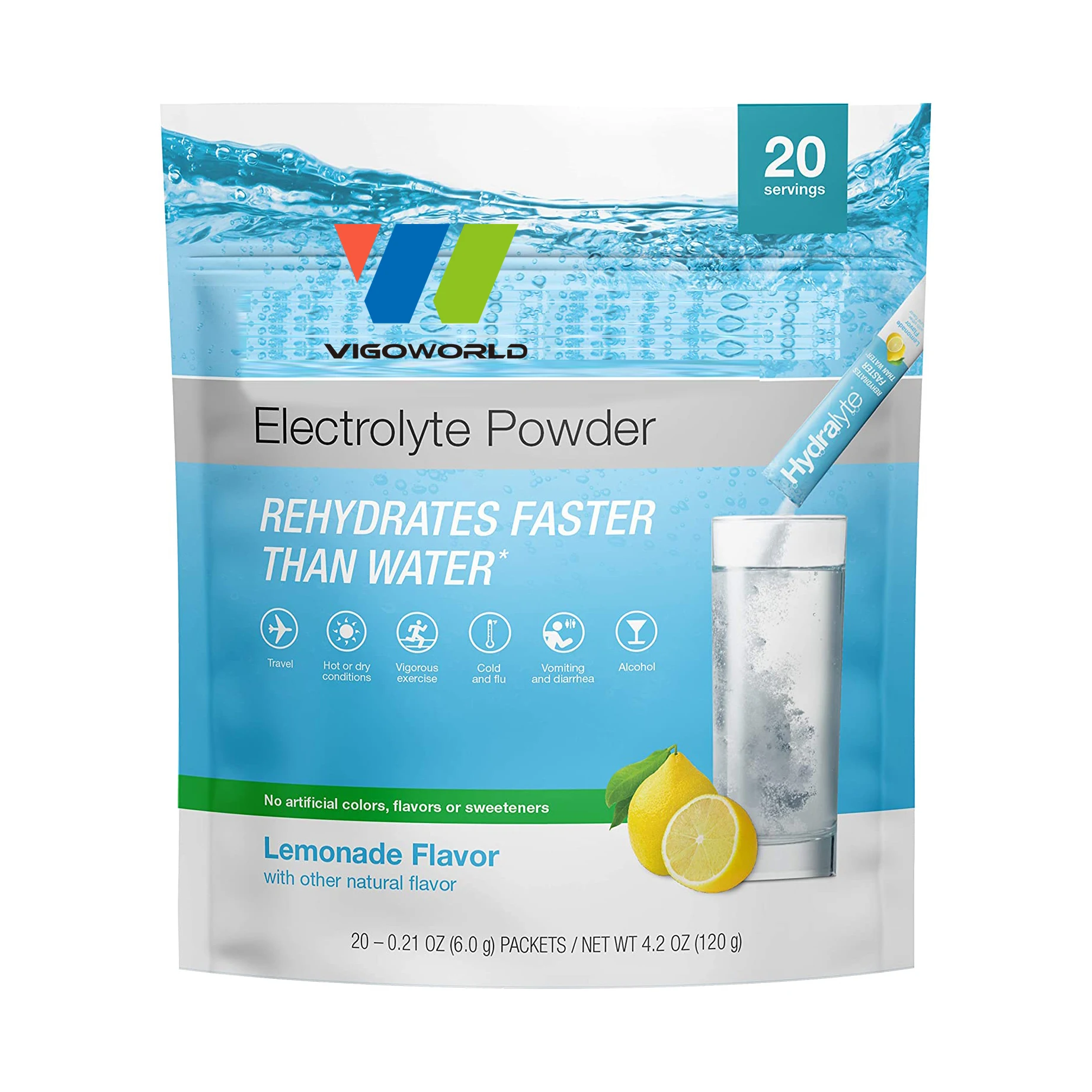 Private labels instant Hydration Multiplier Electrolyte Powder for sports men gym workouts revent Relieve Dehydration package