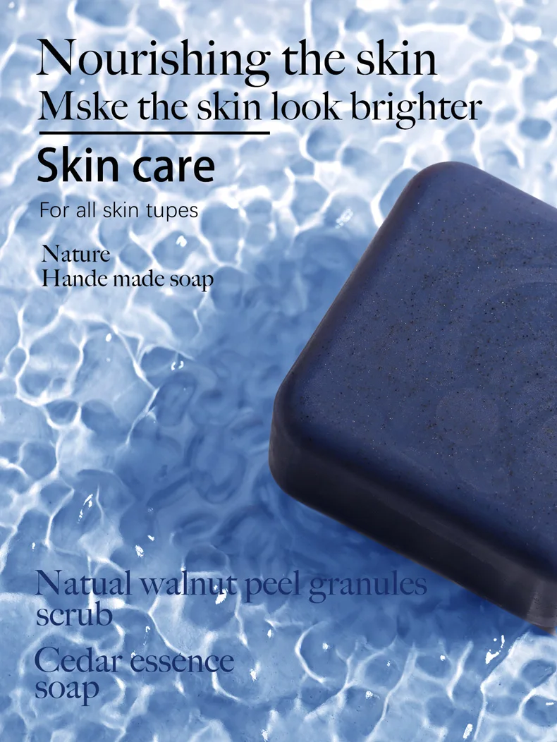 Adult Anti-Acne Kojic Acid Scrub Soap Coconut Fragrance Body Face Wash Nature Ingredient Papaya Floral Pattern Paper Style Bath