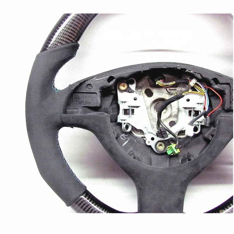 AUTO RACING CAR STEERING WHEEL  FOR BMW E46 M3 E39 M5 M Ring CARBON FIBER STEERING WHEEL ALCANITARA STEERING WHEEL