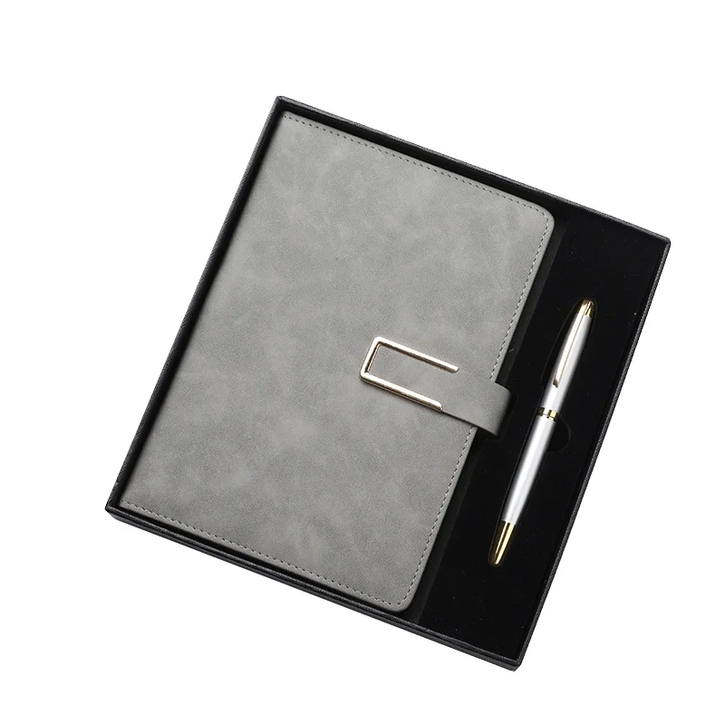 Leather Organizer Planner A5 Notebook Custom Logo Stationery  Gift Set custom design Business giveaway gift set notebook&pen